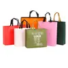 Bolsas Tote de TNT de Marca Grande OEM Personalizadas, Sacolas Prensadas à Máquina, Sacolas de Compras Ecológicas, Venda Direta do Fabricante