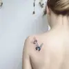 Pegatinas de Tatuaje de Mariposa Azul, Impermeables, de Larga Duración, Lavables, de Alto Valor Estético, Frescas y Elegantes, para Niñas, No Reflectantes en Muñeca y Clavícula