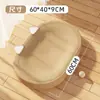 Tabla Rascadora para Gatos Resistente al Desgaste, Tabla Rascadora para Gatos Tejida de Sisal, Cama para Gatos, Tabla Rascadora Ovalada Integrada, Herramienta de Afilado de Garras Resistente a los Arañazos y Duradera