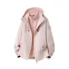 Chaqueta tres en uno Luotuo para invierno con forro polar extraíble, abrigo impermeable y transpirable para montañismo al aire libre