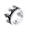 Anillo de acero inoxidable Anillo de acero de titanio para hombres europeos y americanos Joyería de acero de titanio Anillo de corona Anillo de cruz