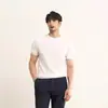 [Comércio Exterior de Alta Qualidade] Primavera/Verão Masculino Malha Manga Curta Casual Negócios Camiseta Base Suéter Gola Redonda