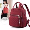 Mochila Nueva 2022 Mochila de Nailon Bolso Europeo y Americano Bolso de Mujer Hilo de Bordado de Diamante Bolso Cuadrado Pequeño de Hombro para Estudiante Universitaria