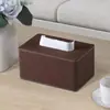 Caixa de Lenços Sala de Estar Luxo Leve High-end Simples Doméstico Mesa de Jantar Design Criativo Senso High-end Couro Caixa de Papel Estilo ins