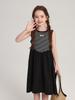 Pudding Haru Vestido Novo de Verão para Meninas Estilo Retrô Vestido Colete Listrado Moda Versátil Saia Infantil