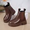 Botines Chelsea de Moda para Mujer 2026 Nuevos Botas de Chimenea Otoño/Invierno Estilo Británico Botas Martin de Suela Gruesa Botines Delgados de Moda