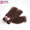 Peruca Africana Fábrica de Perucas Alibaba Marrom 2# Ondulado Profundo Mechas de Cabelo Humano