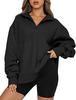 Suéter feminino de inverno da Amazon, comércio exterior europeu e americano, novo top com forro de fleece, cor sólida solta, sem bolso