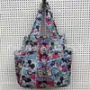 Bolsa de Compras Ecológica con Estampado de Dibujos Animados Linda Bolsa de Compras de Verduras para Mamá Gran Capacidad Plegable Portátil Estilo Femenino