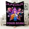 Manta de Sofá de Oficina Temática de Caza de Grupo Femenino de Kpop, Manta Estampada de Franela, Manta para Siesta de Mercancía Transfronteriza, Manta Cubierta