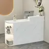 Balcão de caixa moderno e simples para lojas de roupas, mesa de bar pequena, balcão de recepção para salão de beleza, balcão de atendimento para lojas de roupas femininas