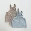 Nova Saia com Suspensório de Roupa Infantil Coreana, Novo Estilo de Outono para Meninas Jovens e Crianças Pequenas, Saia Jeans Fofa para Meninas