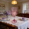 Vaso de Vino Tinto Rojo en Relieve de Lujo Desmontable de 8 oz, Copa de Champaña de Cristal, Vasos de Plástico para Bebidas - El Más Vendido Transfronterizo