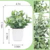 Planta verde artificial pendurada Vaso Frost lavanda decoração sala de estar casa plástico pequeno bonsai eucalipto flor artificial planta