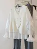Chaleco de Punto con Cuello en V Reductor de Edad, Chaqueta para Usar Sola para Mujer, Estilo Coreano Otoño e Invierno 2026, Top en Capas Estilo Chanel 10427