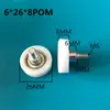 Rueda Rodillo Bearing de Plástico Recubierto de Goma con Eje 608 Polea Bearing de Tornillo Rueda de Goma Rueda de Nylon Rueda Guía
