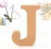 Novos Artesanatos de Madeira Formato de 26 Letras Corte a Laser Madeira DIY Artesanato Feito à Mão Enfeites Decorativos