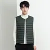Chaleco Ligero 90 Chaleco de Plumón de Pato Blanco para Hombre Cálido Ligero Casual para Viajes Chaleco para Hombre