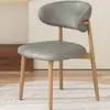 Cadeira Multifuncional de Negociação para Hotel Nórdico PVC Luxo Leve Cadeira com Encosto Macio Mesa de Jantar Doméstica Cadeira de Jantar Imitação de Madeira