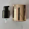 Suministro de Bomba Dosificadora de Polvo de 18 Dientes con Boquilla de Spray Externa, Tapa Ovalada Chapada en Oro, Cabezal de Bomba de Presión para Base/Loción