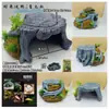 Plataforma hexagonal para tomar el sol de dinosaurio y tortuga grande Refugio para acuario Ultrapequeño Dos en uno Fabricante de Venta Directa Fábrica Transfronteriza Una Pieza