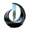 Escultura de fuente de agua de acero inoxidable con acabado espejo, fuente de agua paisajística a medida de fábrica para exteriores en plazas inmobiliarias grandes