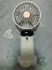 Ventilador Pequeno Portátil Dobrável para Mesa e Mão com Display Digital, Ventilador de Resfriamento USB Silencioso para Pendurar no Pescoço