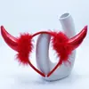 Faixa de Cabeça com Chifres de Halloween Conjunto de Tridente Faixa de Cabeça de Diabo Vermelho Adereços para Show de Máscaras Infantil e Adulto