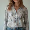 2026 Nueva Camisa de Manga Larga con Cuello para Mujer de Estilo Francés para Comercio Exterior Transfronterizo, con un Ambiente Romántico, Corte Holgado y Efecto Adelgazante