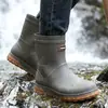 Botas Impermeáveis Masculinas Novas de Cano Médio Antiderrapantes Sapatos D'água Versáteis para Estudantes Galochas Lavagem de Carro Pesca Dia Chuvoso Viagem Quentes