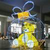 Lâmpada LED de modelagem animal quadrado jardim paisagem decoração iluminação festival relógio de Natal animal urso lâmpada de modelagem