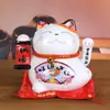 Adorno de gato de la suerte con la mano saludando para tiendas pequeñas, recepciones, decoración de sala de estar en casa, regalo de inauguración de casa