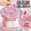 Mochila de Dibujos Animados Linda Joyería Almacenamiento de Objetos Pequeños Bolsa de Año Nuevo Bolsa de Empaque Autosellable para Snacks Bolsa de Almacenamiento Corazón de Niña