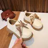 Zapatos de Cuero de Primavera para Niñas, Mocasines Británicos con Lazo para Niños, Zapatos de Princesa Mary Jane de Suela Gruesa para Niños Mayores