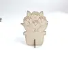 Ornamento de Flor 3D de Madeira com Gravação a Laser para Crianças, Vaso de Flor de Madeira Branco para Colorir e Pintar na Educação Infantil
