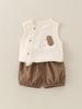Ropa para Niños Huzhou Zhili Conjunto de Verano para Niños Estilo Coreano Algodón Puro Bebé de un Año Mangas Cortas Ropa Delgada de Verano para Niños