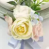 Art Accord 147 Artigos para Casamento Flor de Casamento Flor Artificial Celebração de Negócios Abertura Flor de Lapela para Convidados Flor de Mão
