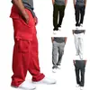 Mono nuevo para hombre con múltiples bolsillos Moda callejera europea y americana marca retro casual pantalones con cordón en el tobillo hombre transfronterizo en stock