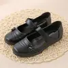 Zapatos de madre de cuero suave genuino White Pillow Crane con suelas de goma blanda, zapatos planos sin cordones para mujeres de mediana edad y mayores, zapatos de abuela