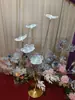 Novos adereços de casamento borboleta de ferro pássaro guia de estrada salão de casamento decoração de palco T layout de lâmpada de chão luminosa