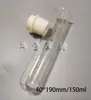 Tubo de Ensaio Graduado de Vidro de Fundo Arredondado com Borda Enrolada, Resistente a Altas Temperaturas, Grande Capacidade, Alto Borossilicato, Disponível em 100/150/200ml