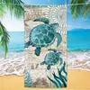 Tartaruga de Microfibra Lã Dupla Face Comércio Exterior Absorvente de Água Popular Toalha de Praia Secagem Rápida Estampa Digital Toalha de Banho Toalha de Praia