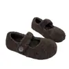 Zapatos Mary Jane de nuevo estilo con suelas suaves y punta poco profunda, zapatos casuales retro franceses para mujer, zapatos planos 2026 con forro de felpa y cierre de velcro