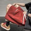 Pantalones cortos de verano para hombre, estilo americano, retro, de moda, marca Ruffian Shuai, de calle, talla grande, con cremallera, holgados, rectos, informales