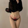 Calcinhas Sexy de Renda Charming Fairy Zi* Desejo Puro Francês Meninas Crotch Algodão Puro Cintura Baixa Vazadas Cuecas Femininas
