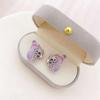 Aretes de Mariposa para Mujer, Diseño de Nicho, Aretes de Alta Gama, Lujo Ligero, Aretes Populares, Versátil Venta al por Mayor Japonesa y Coreana