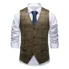 Colete Masculino Retro Europeu e Americano com Lapela em Camurça Estampada, de Botão Único, Multicor, Slim Fit, Roupa Masculina Transfronteiriça