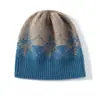 Chapéu de Cashmere com Floco de Neve Moda Europeia e Americana Outono e Inverno Resistente ao Frio Quente Chapéu de Tricô Cor da Moda Combinação Jacquard Hip-Hop Chapéu Atacado