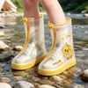 Cubrezapatos de lluvia para niños y niñas, impermeables, antideslizantes, engrosados, resistentes al desgaste, especialmente diseñados para la escuela en días lluviosos, adecuados para ciclismo y senderismo, portátiles