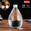 Botella de Vino de Vidrio Forma Gota de Agua 100-500ml, Botella para Licores, Botella para Vino de Frutas, Botella para Bebidas, Vidrio Blanco Translúcido Esmerilado para Alcohol